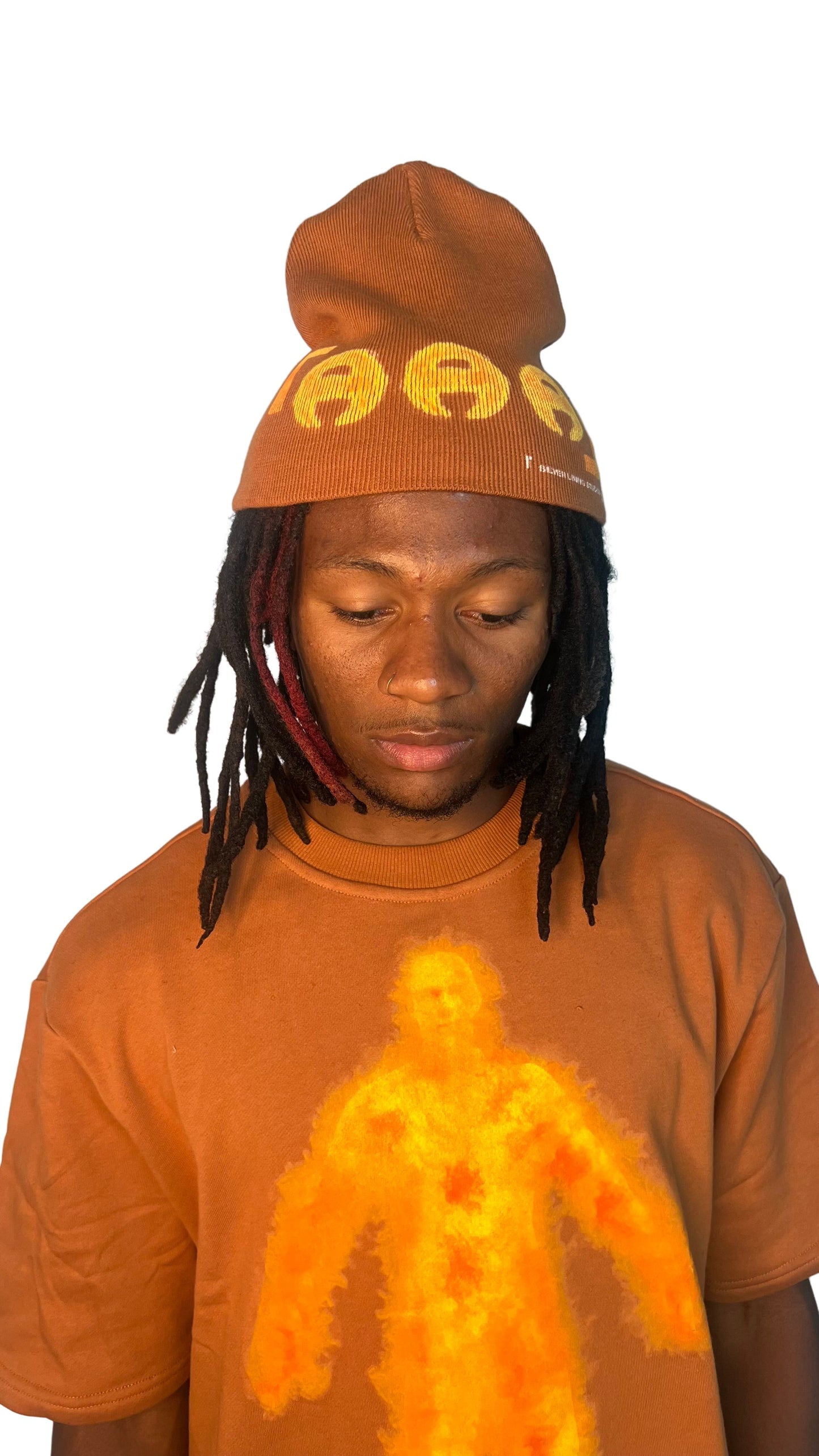 Brown Flame Beanie