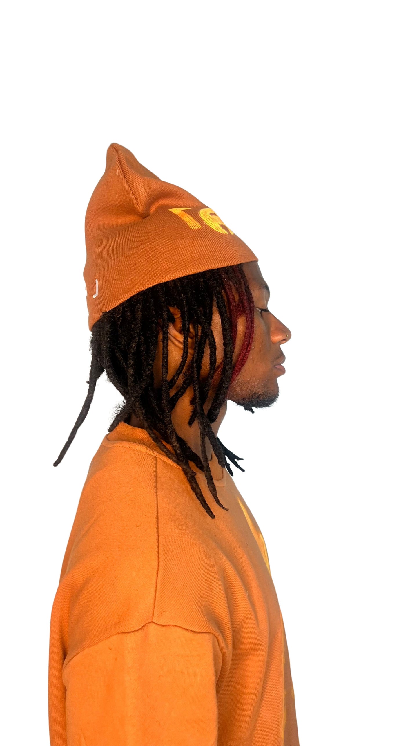 Brown Flame Beanie