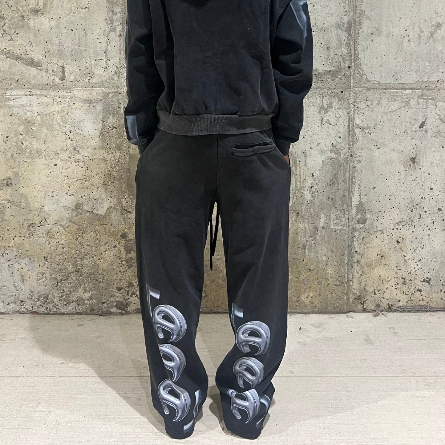 Vintage Wash Black Sweatpants