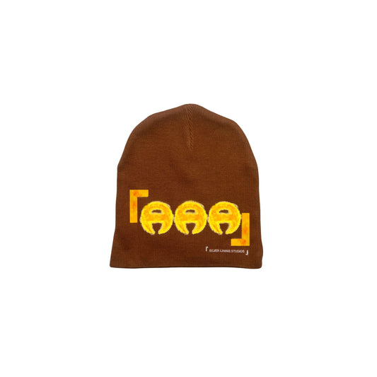 Brown Flame Beanie