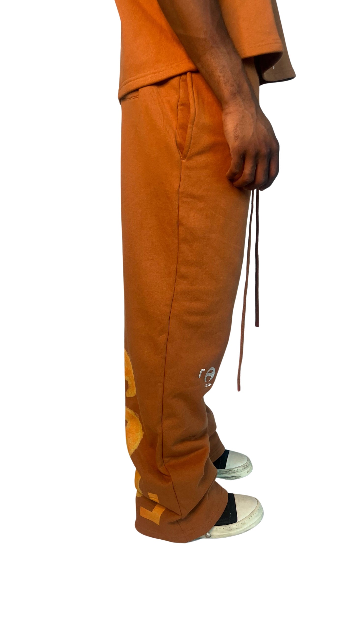 Brown Flame Sweatpants