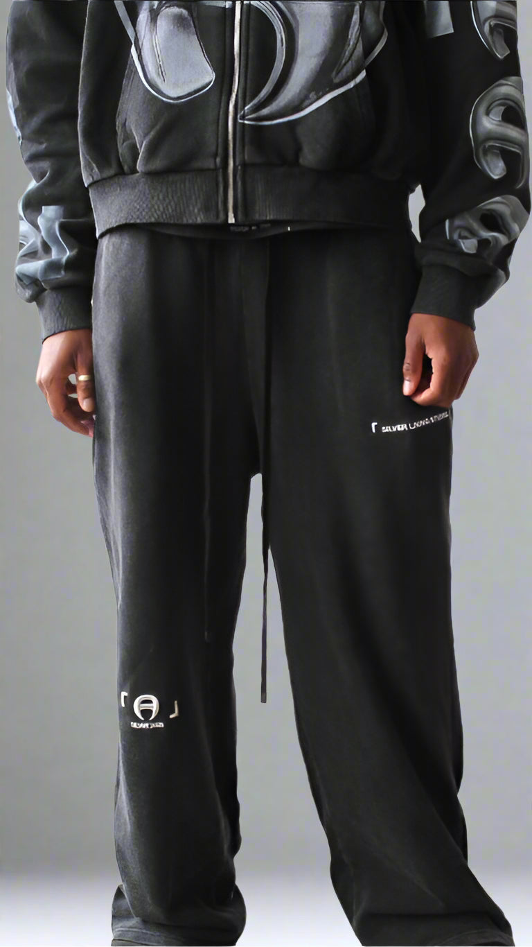 Vintage Wash Black Sweatpants
