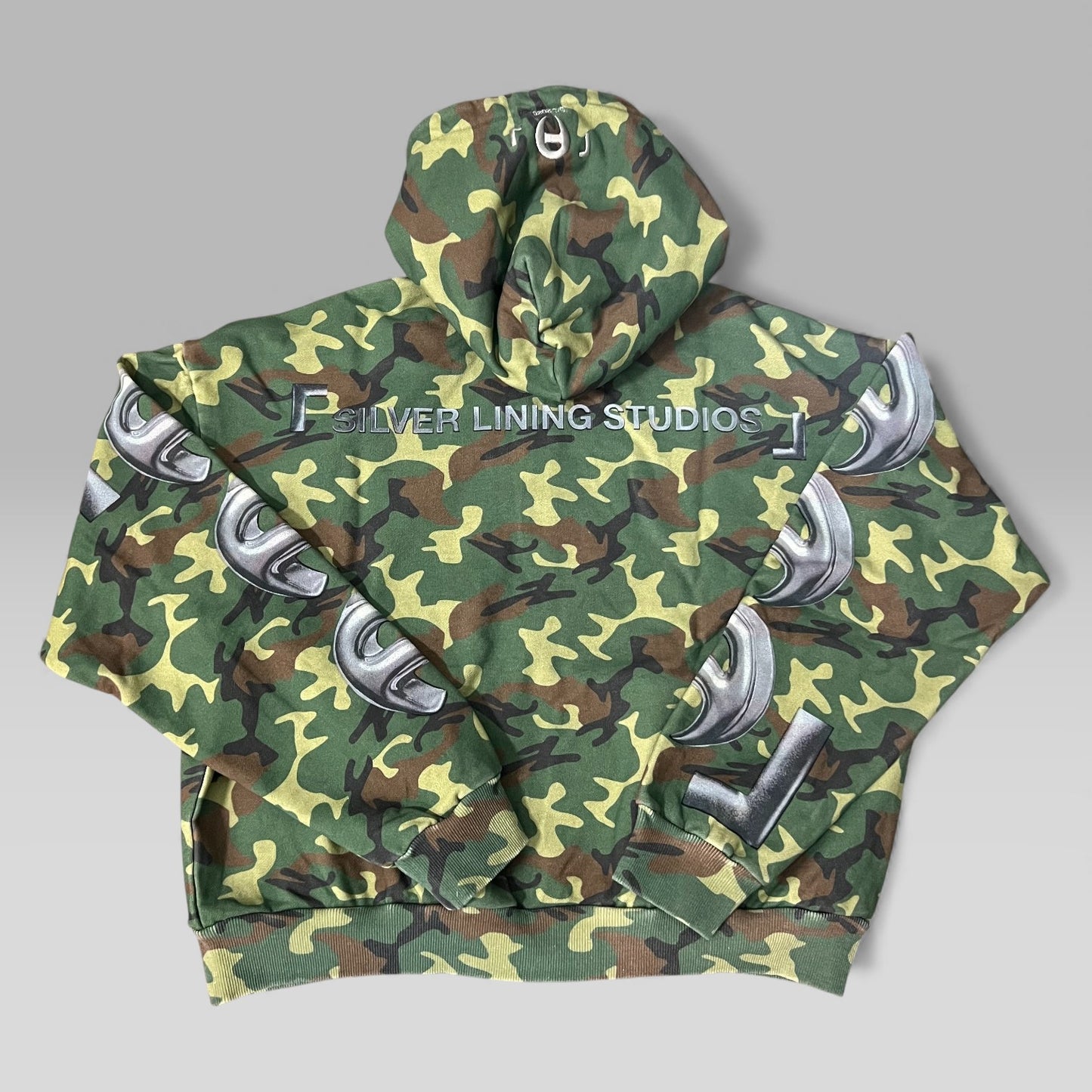 Vintage Wash Camo Loungewear Zip Hoodie