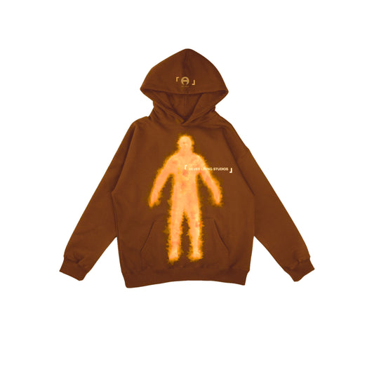 Brown Flame Hoodie